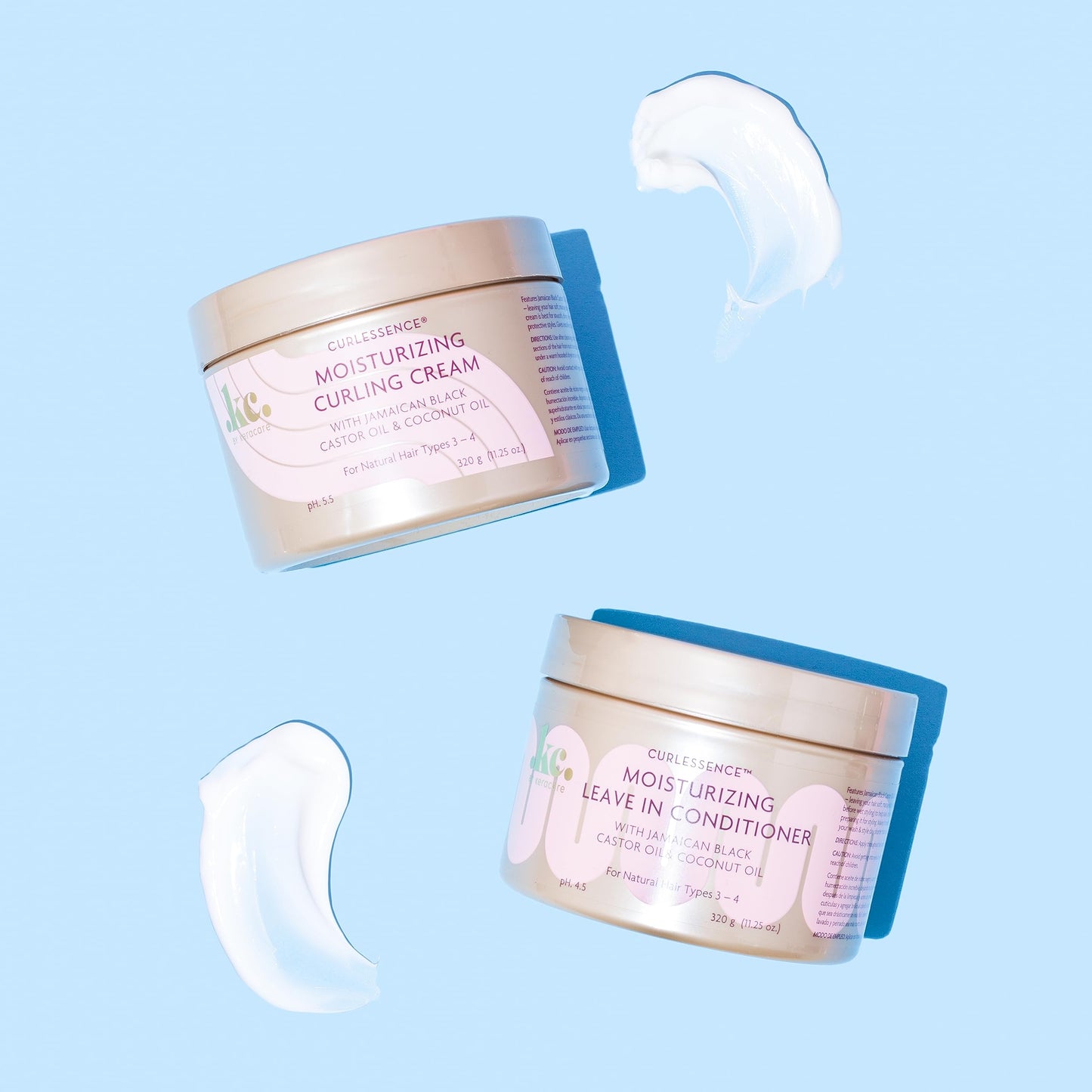 Pale Turquoise KeraCare CurlEssence Moisturizing Coconut Curling Cream - With Jamaican Black Castor Oil & Coconut Oil - For Curly Hair - SIlicone and Paraben Free - 11.25 oz