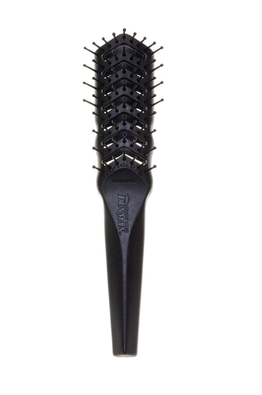 Brosse à ventilation flexible Denman D100 pour brushing – Brosse coiffante pour cheveux mouillés, secs, bouclés, épais et raides – Pour femmes et hommes (noir)