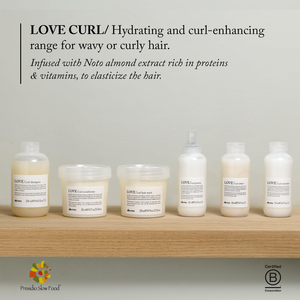 Davines LOVE Curl Conditioner with Curl Building Serum and Curl Shampoo