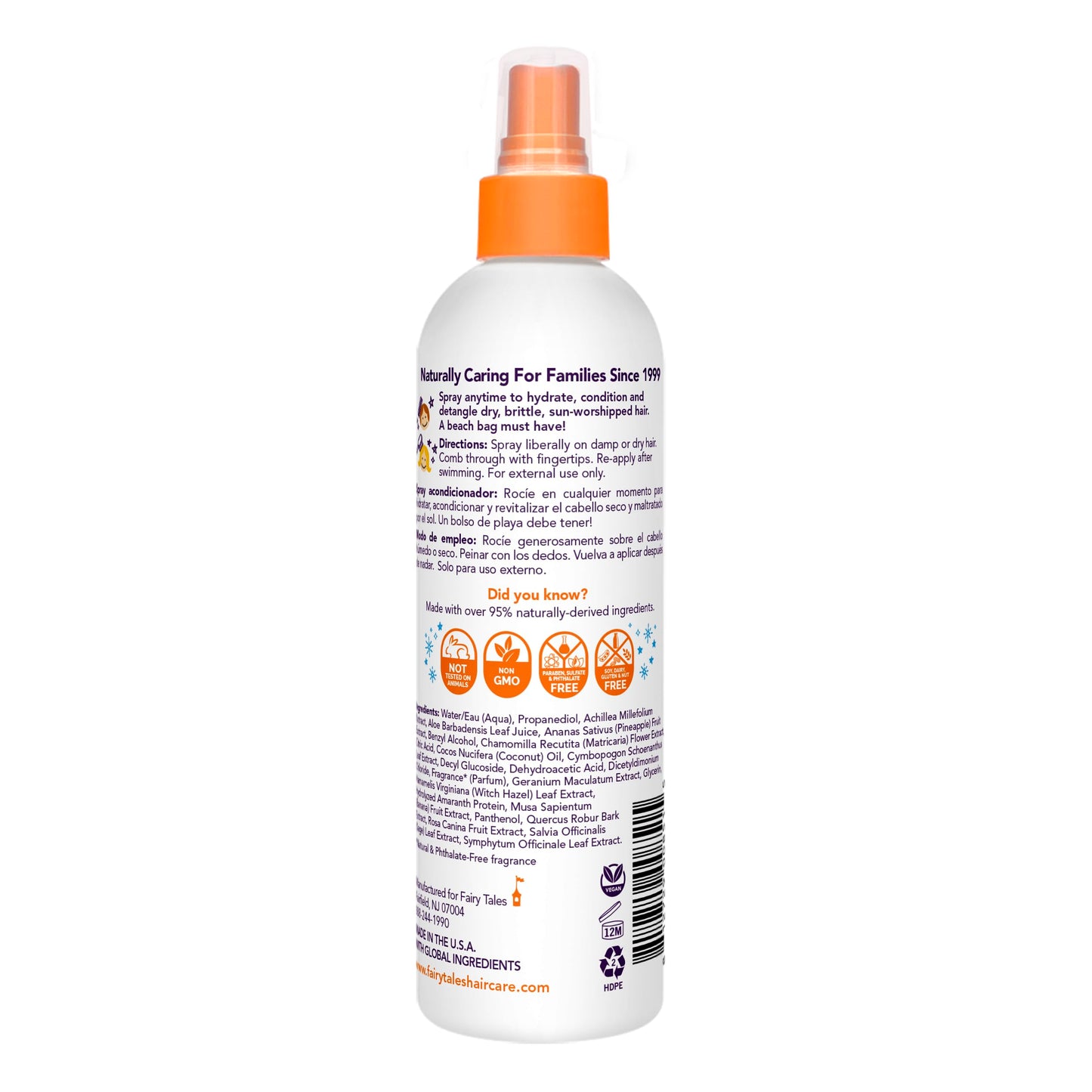 Fairy Tales Swimmer Conditioning Spray for Kids - 8 oz | Made with Natural Ingredients in the USA | Replenish and Restore from Chlorine and Salt Damage | No Parabens, Sulfates, or Synthetic Dyes