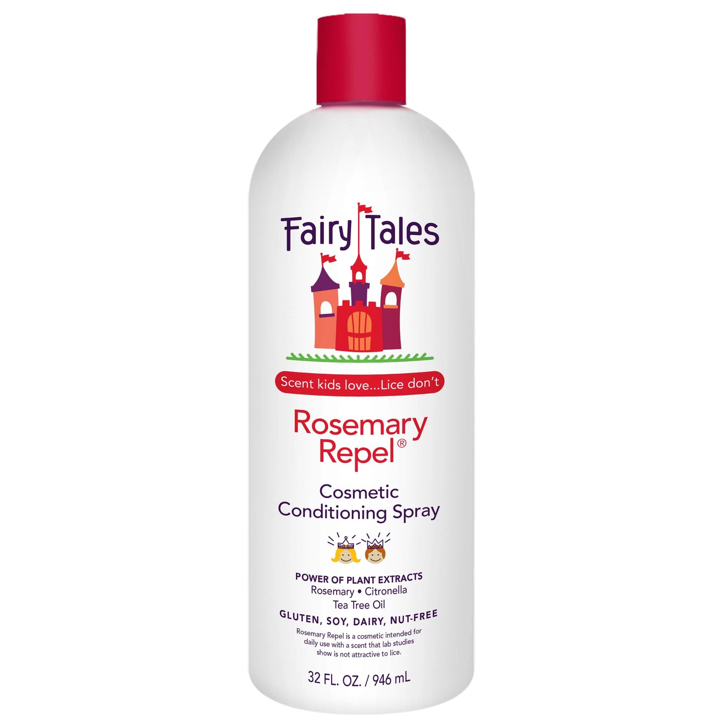 Fairy Tales Rosemary Repel Daily Kids Conditioning Spray REFILL– Kids Like the Smell, Lice Do Not, 32 fl oz. (Pack of 1)