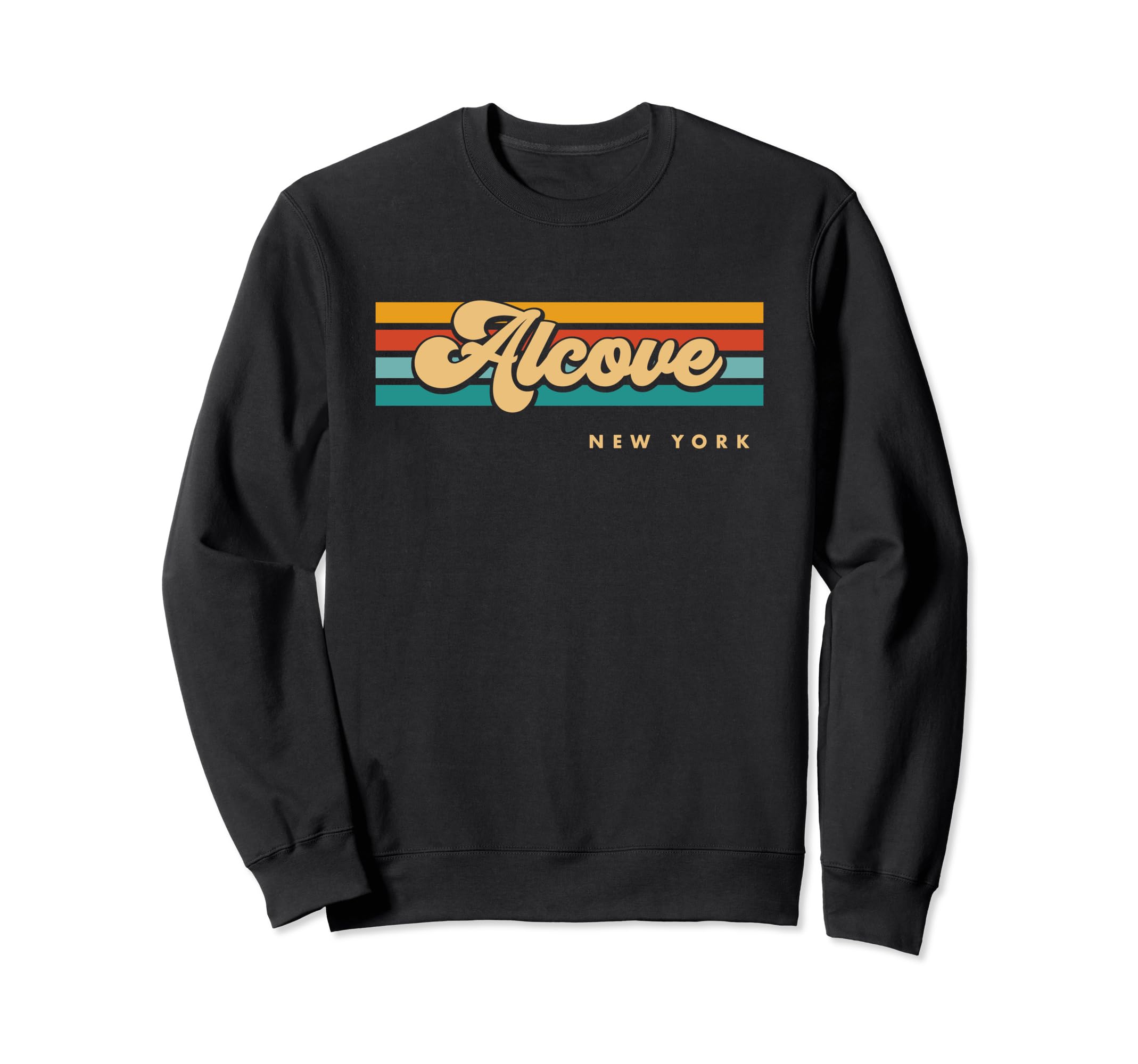Vintage Sunset Stripes Alcove, New York Sweatshirt