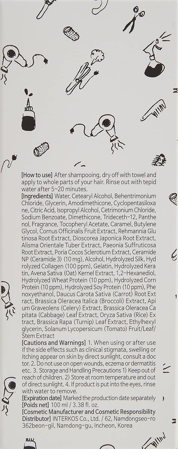 Traitement protéiné au collagène et aux céramides Milky Piggy d'Elizavecca, blanc, 97 g