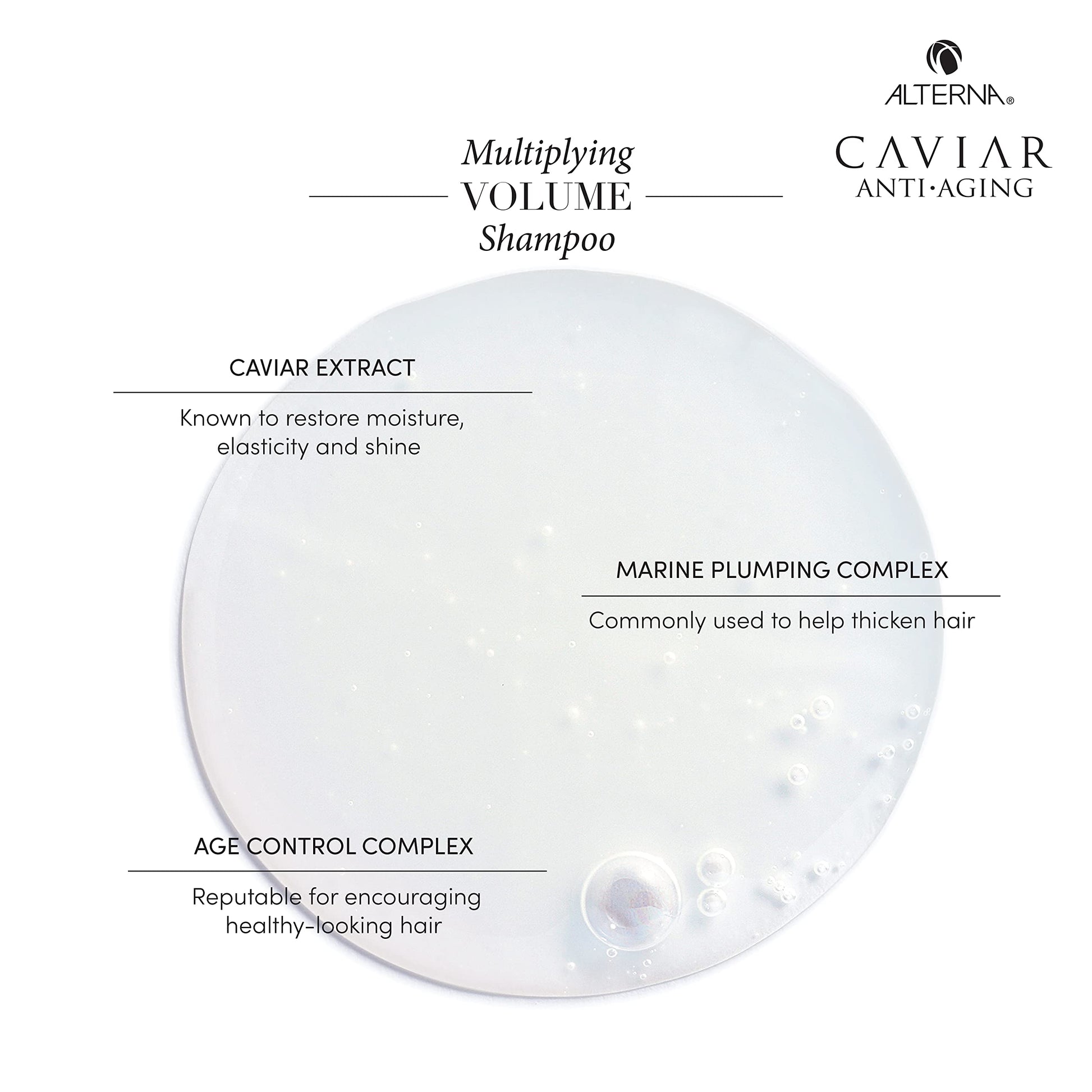 White Smoke Alterna Caviar Anti-Aging Multiplying Volume Shampoo, 8.5 Fl Oz(Pack of 1)