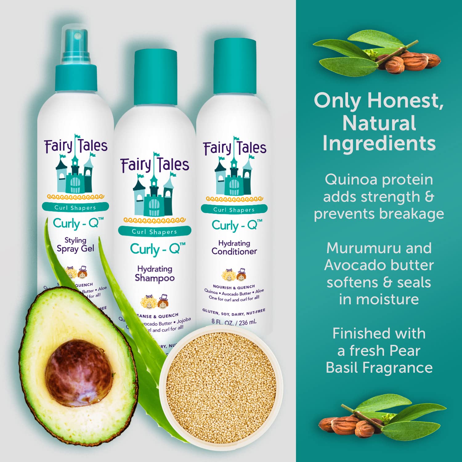 Fairy Tales Curly Q Hydrating Shampoo for Curly and Multi-Cultural Hair - Paraben, Sulfate, Gluten and Nut Free - 12 oz