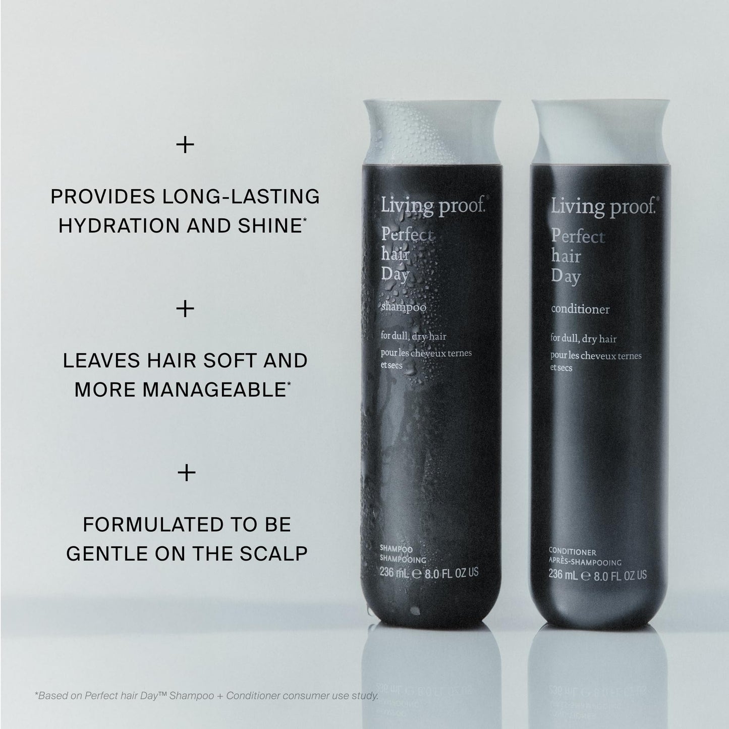 Light Gray Living proof Perfect hair Day Shampoo Hydrating Shampoo for Women, Gently Cleansing & Enhances Shine, 24 oz