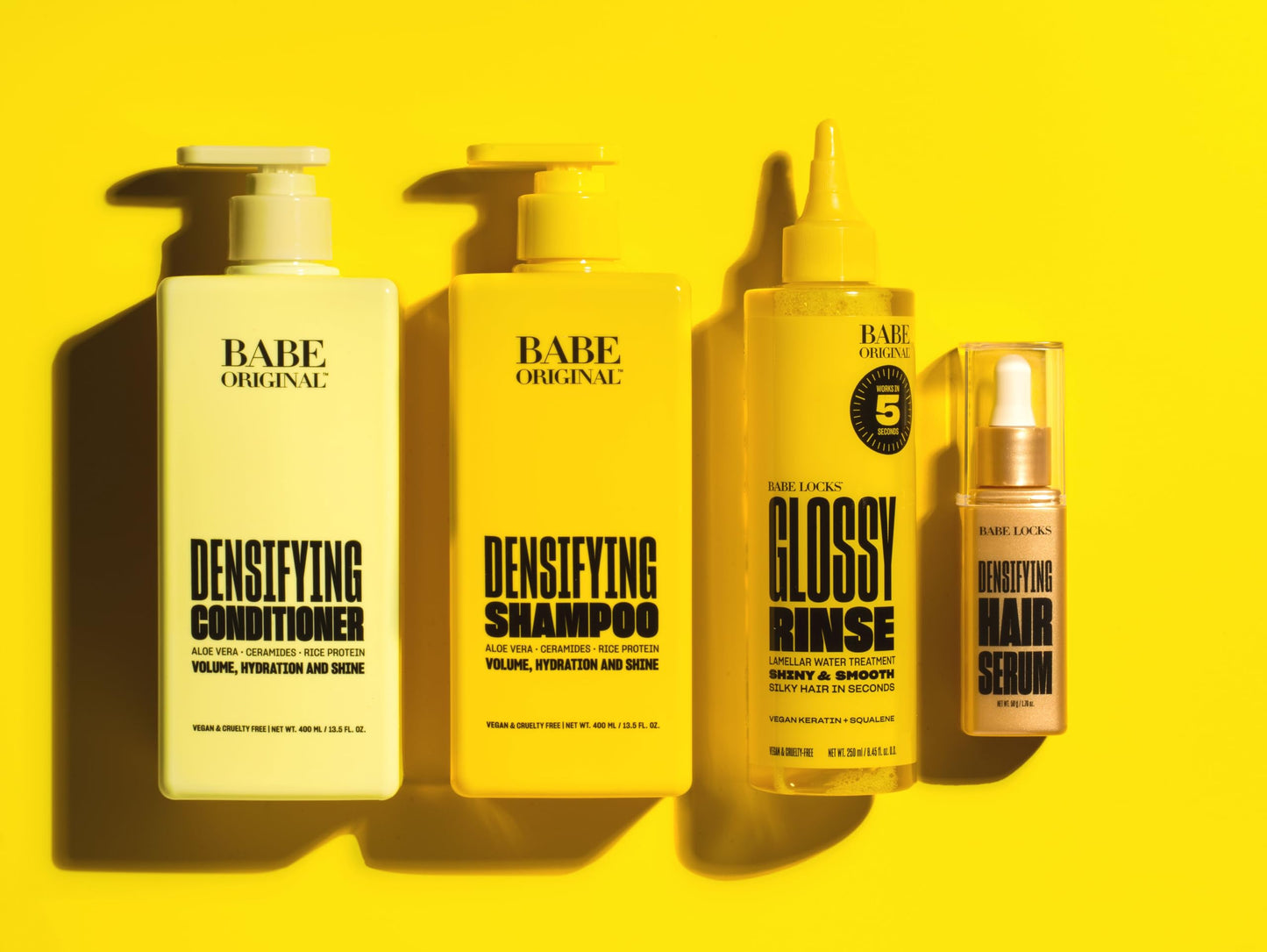 BABE ORIGINAL Locks Densifying Hair Conditioner, Thinning Hair Solution, Promotes Thickness and Prevents Hair Loss, for Fuller, Thicker Hair, Cruelty Free, 13.5 fl oz