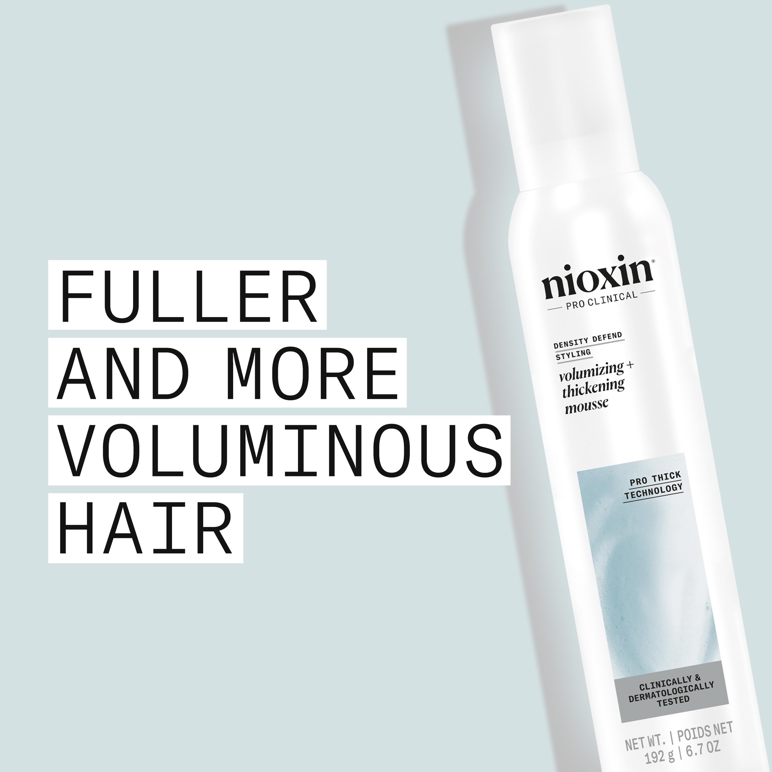 Nioxin Density Defend Styling Mousse | Volumizing + Thickening Support | 6.7 Fl oz.