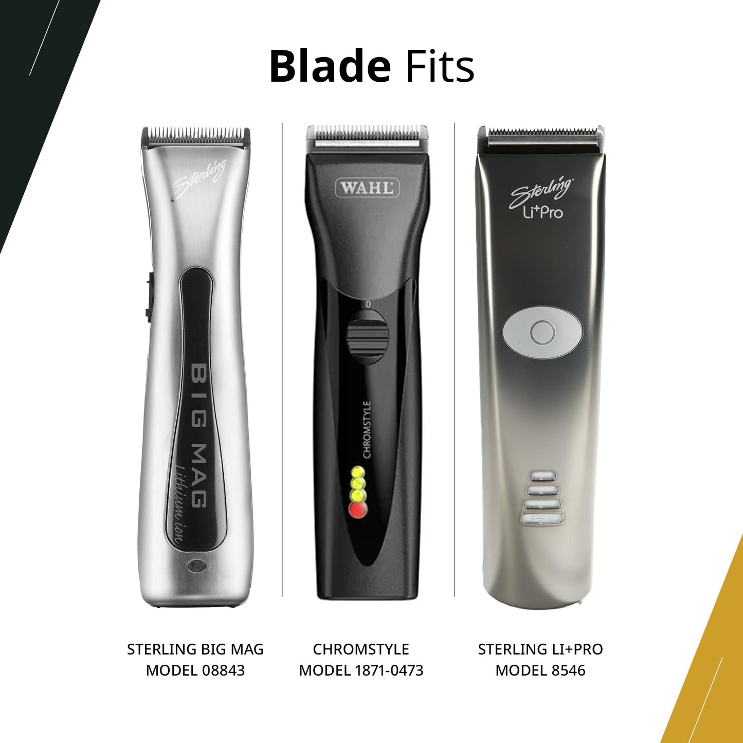 White Smoke Wahl Professional All-In-One Blade ChromStyle, Detachable Replacement Blade for ChromStyle Pro, Lit+Pro, and Big Mag Clippers, 100 Minutes Runtime, Lithium-Ion Battery