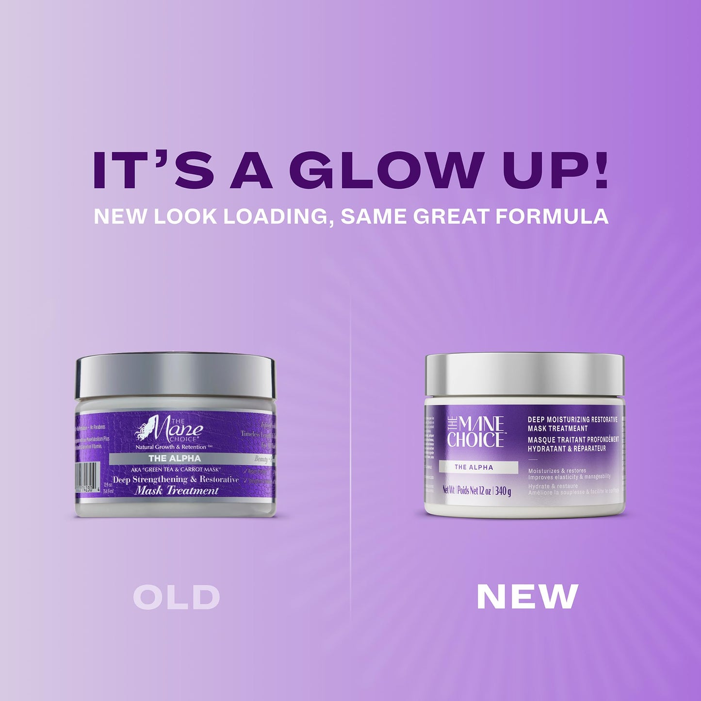 The Mane Choice The Alpha Hair Mask, masque au thé vert et à la carotte, 340 g, hydratant et réparateur en profondeur, anti-frisottis, aide à restaurer les cheveux secs et abîmés, sans parabènes ni sulfates.