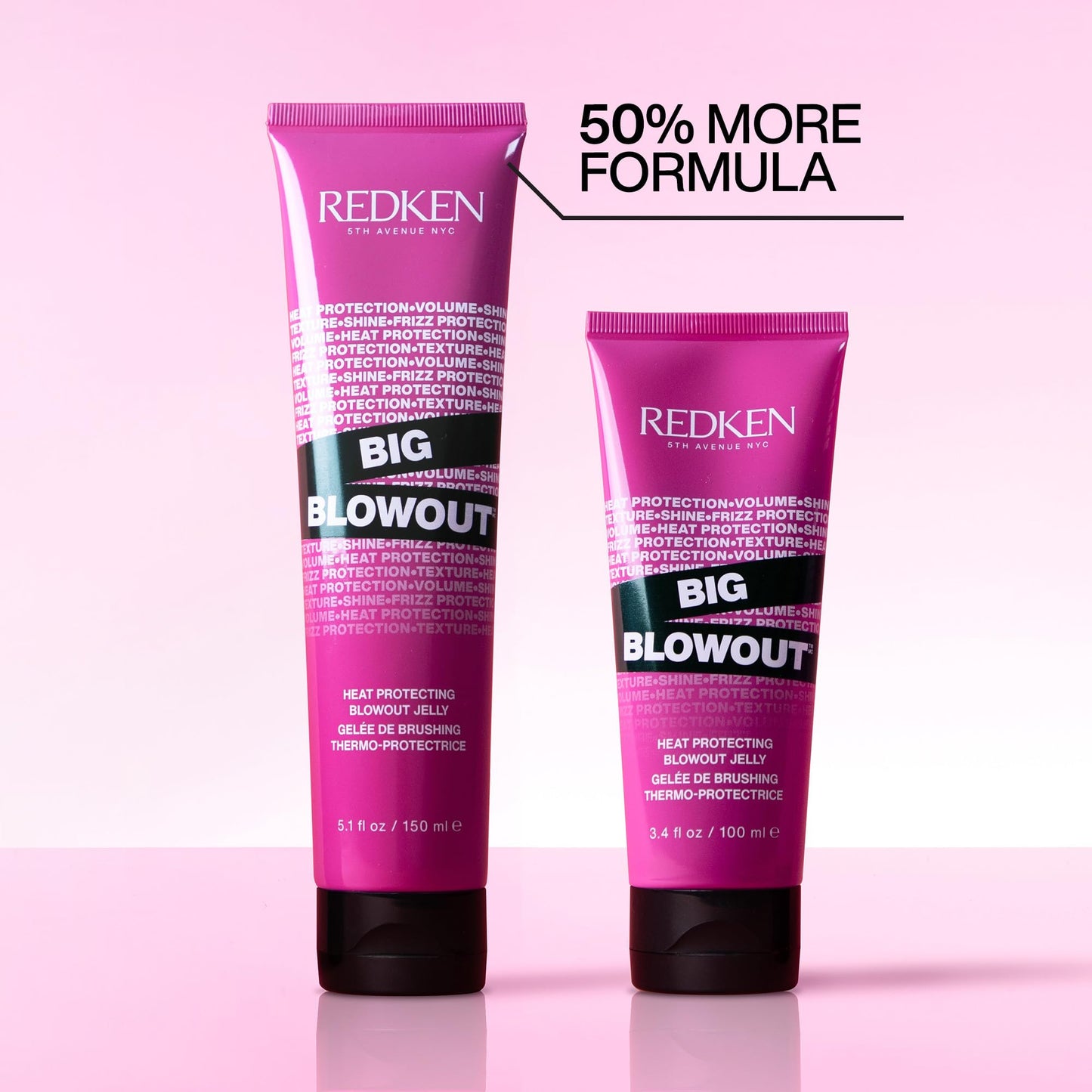 Redken Big Blowout Heat Protection Jelly Serum | Offers Shine and Texture | Frizz Control | Volume for Fine Hair | Blowdry Styling Gel | For All Hair Types