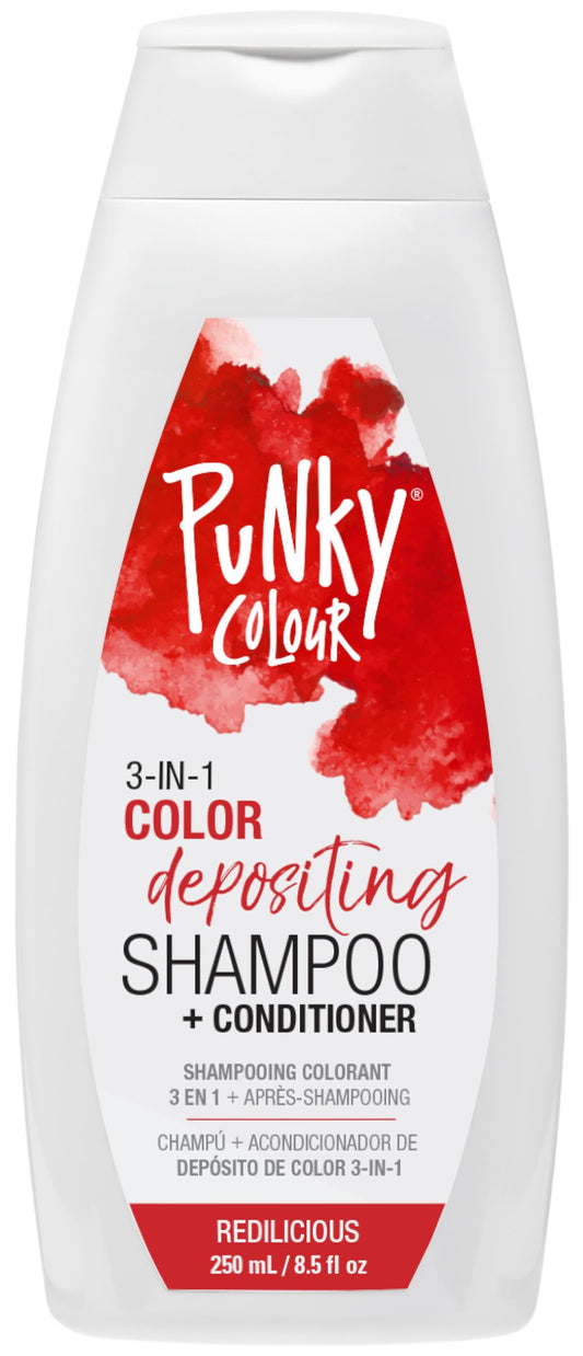 Punky Colour 3-in-1 Color Depositing Hair Cleanser & Conditioner, 8.5 fl oz. (Redilicious)