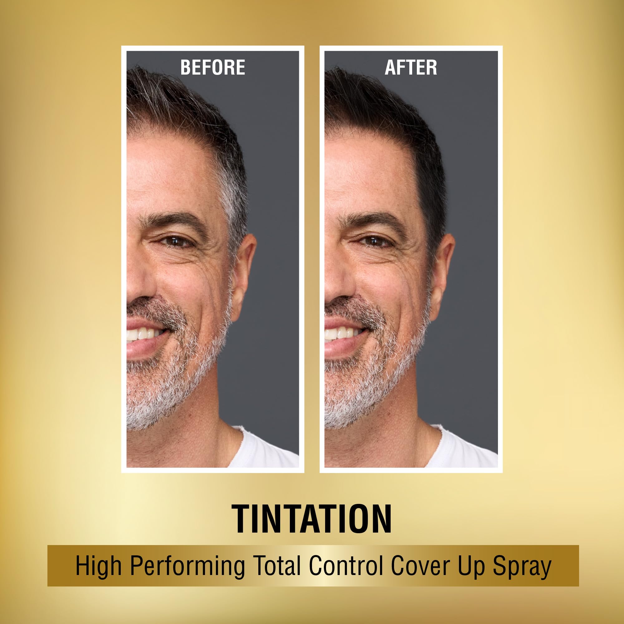 Red by Kiss Tintation Temporary Hair Color Spray, Instant Gray Root Touch Up Coverage, Water-Resistant & Smudge-Proof, Easy Wash Out, Barber & Hairline Touch-Up, Quick-Dry (Black, 2.82 oz)