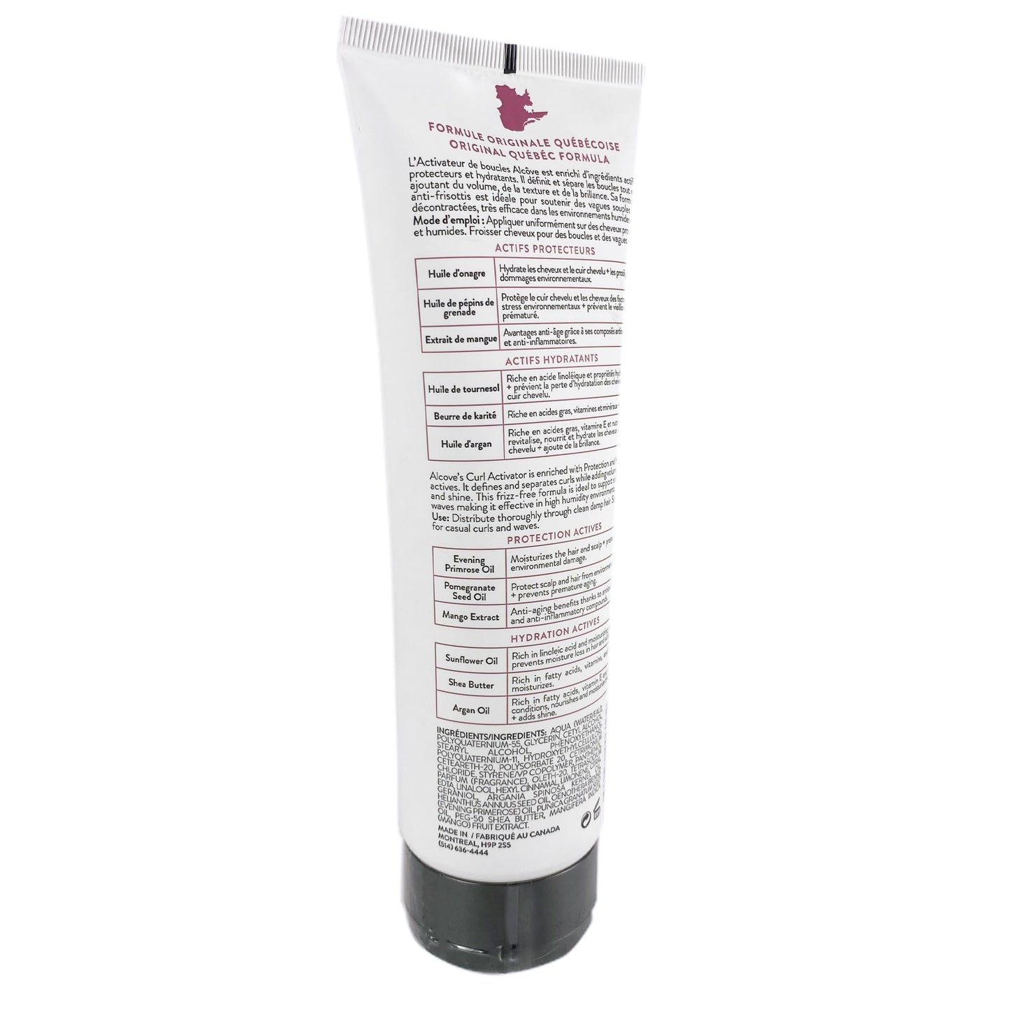 Alcôve - Curl Activator for Curly Hair - Argan Oil, Pomegranate Seed & Mango Extract - Curl Defining Cream for Wavy Hair - Anti Frizz - Moisturizing Curl Enhancer - Effective in High Humidity - 250ml