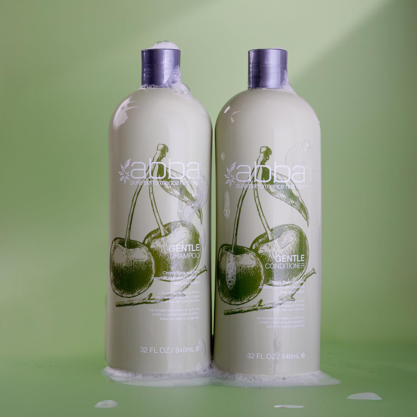 ABBA - Pure Gentle Shampoo & Conditioner Duo - Cherry Bark & Aloe, 32 fl oz Each