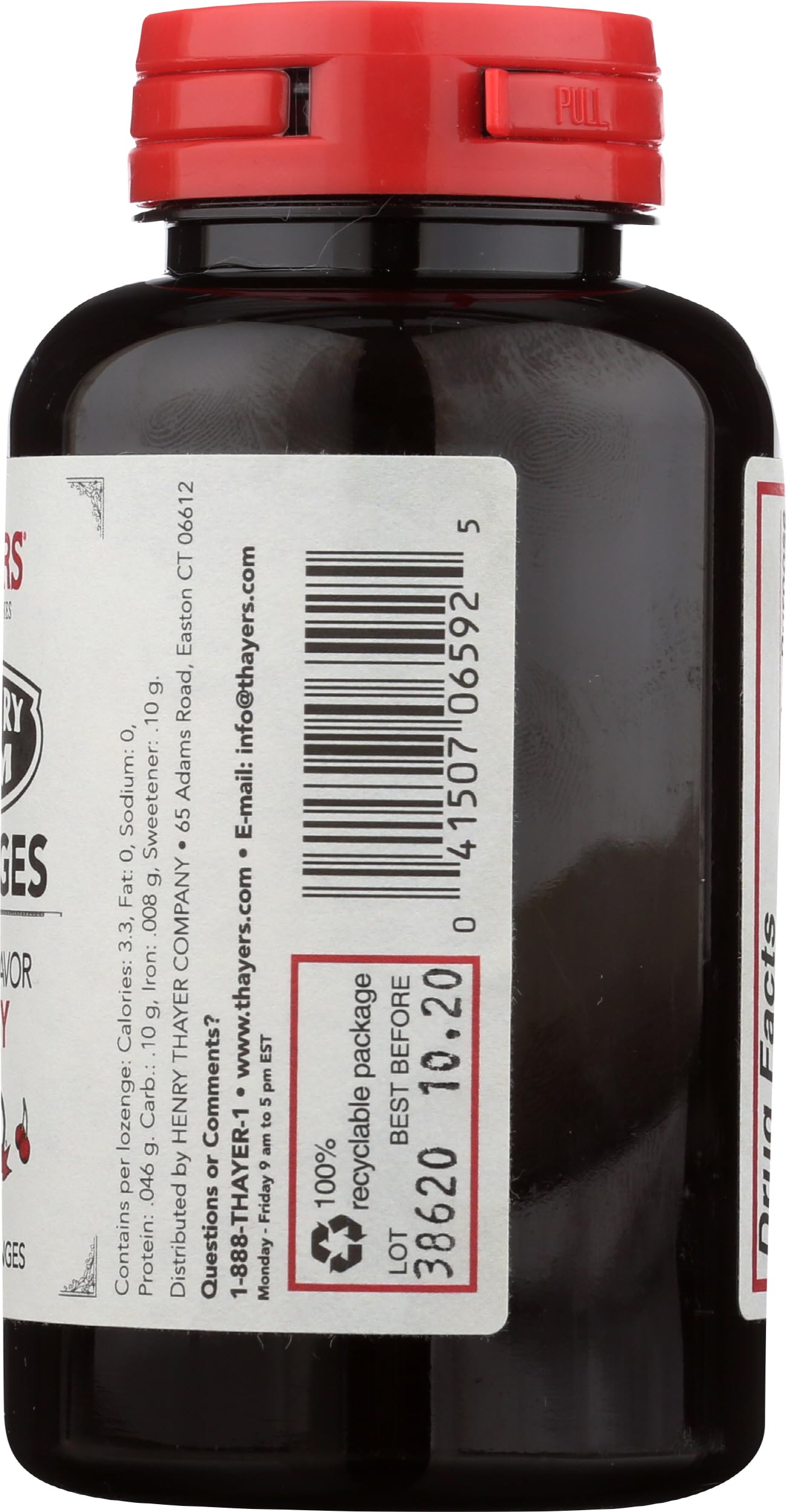 Light Gray Thayers Slippery Elm Lozenges, Cherry, 150 Count