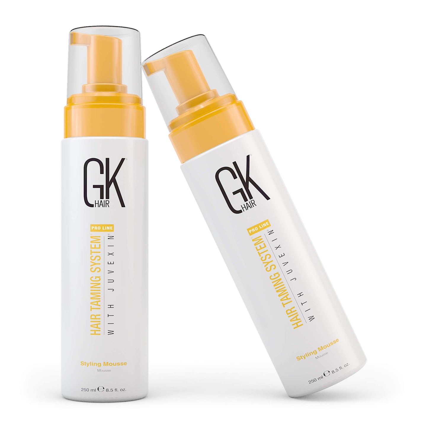 Mousse coiffante volumisante à la kératine GK HAIR (250 ml) - Améliore les boucles, ajoute du volume, une tenue moyenne et booste la brillance. Mousse hydratante anti-frisottis pour tous types de cheveux - Unisexe.