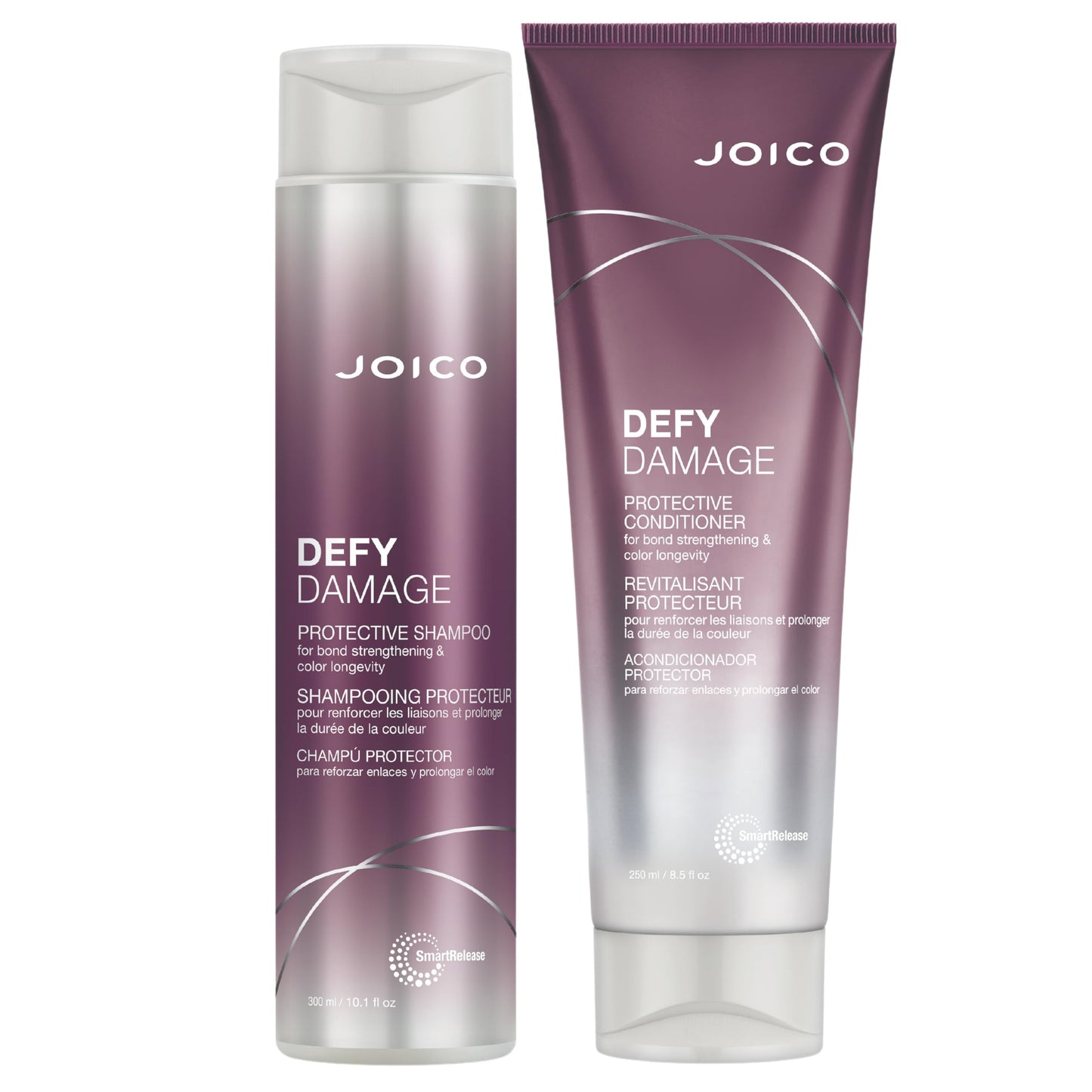 Joico Defy Damage 防护洗发水和护发素套装 | 保持发色 | 增强发质，延长发色