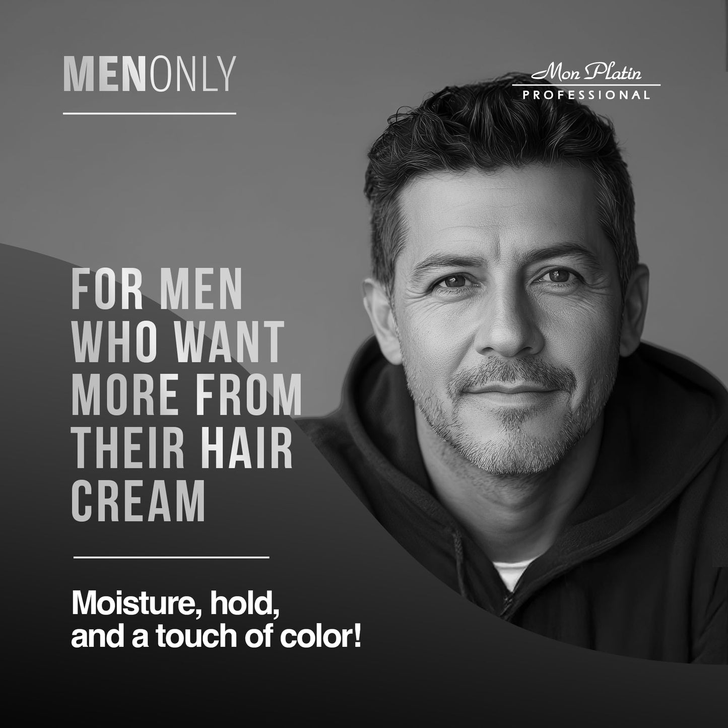 Dim Gray Mon Platin Men Only Fresh Hair Coloring Cream For Men