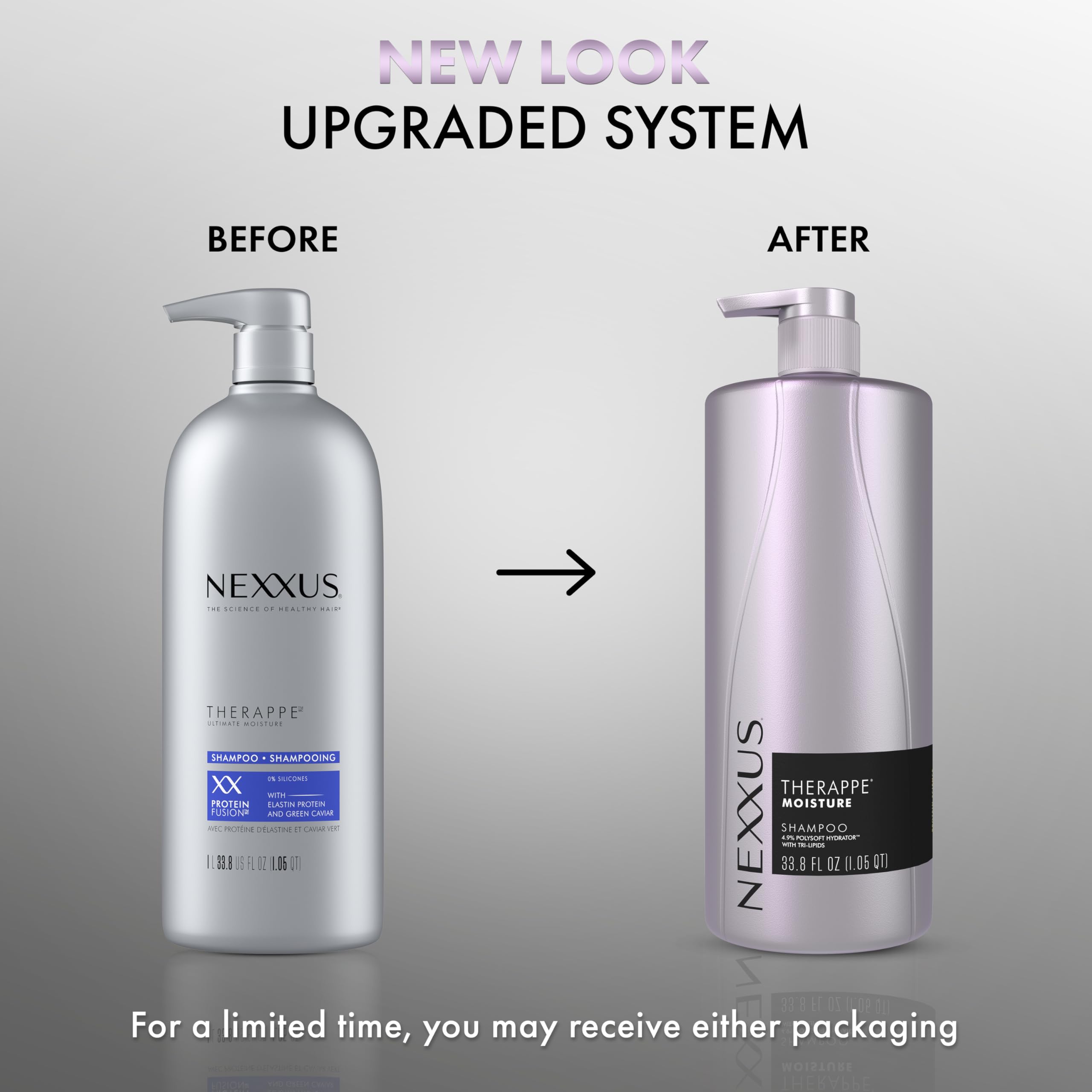 Nexxus Therapee Shampoo for Ultimate Moisture for Dry Hair Powered by POLYSOFT HYDRATOR Technology with Tri-lipids 33.8 oz