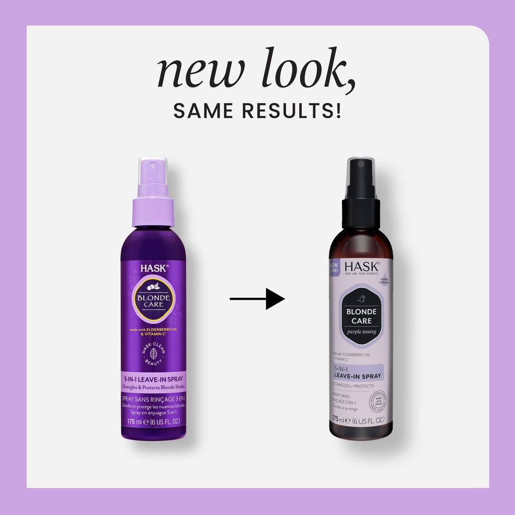 HASK BLONDE CARE 5-IN-1 Leave-In Spray Conditioner 2 Piece Bundle- vegan formula, cruelty free, color safe, gluten-free, sulfate-free, paraben-free