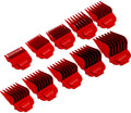 Kaynway for Andis Magnetic Clipper Guards 10PCS, Upgrade Professional Clipper Guard Comb Guides for Andis Master Hair Clippers - 1/16" to 1"(Red)