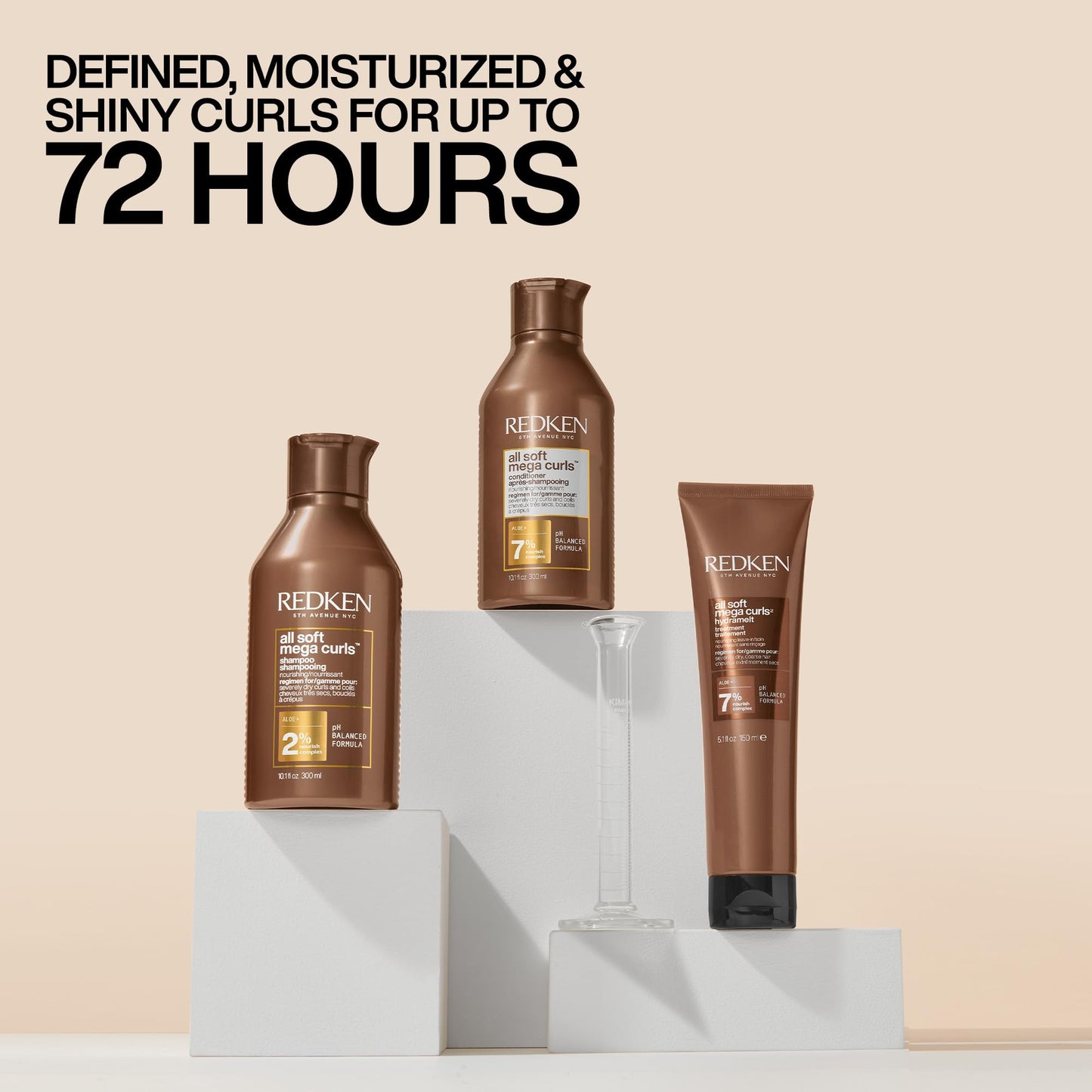 Shampoing Redken All Soft Mega Curls | Pour cheveux extrêmement secs | Shampoing sans sulfate | Pour cheveux bouclés et frisés | Nourrit et adoucit les cheveux très secs | À l'aloe vera