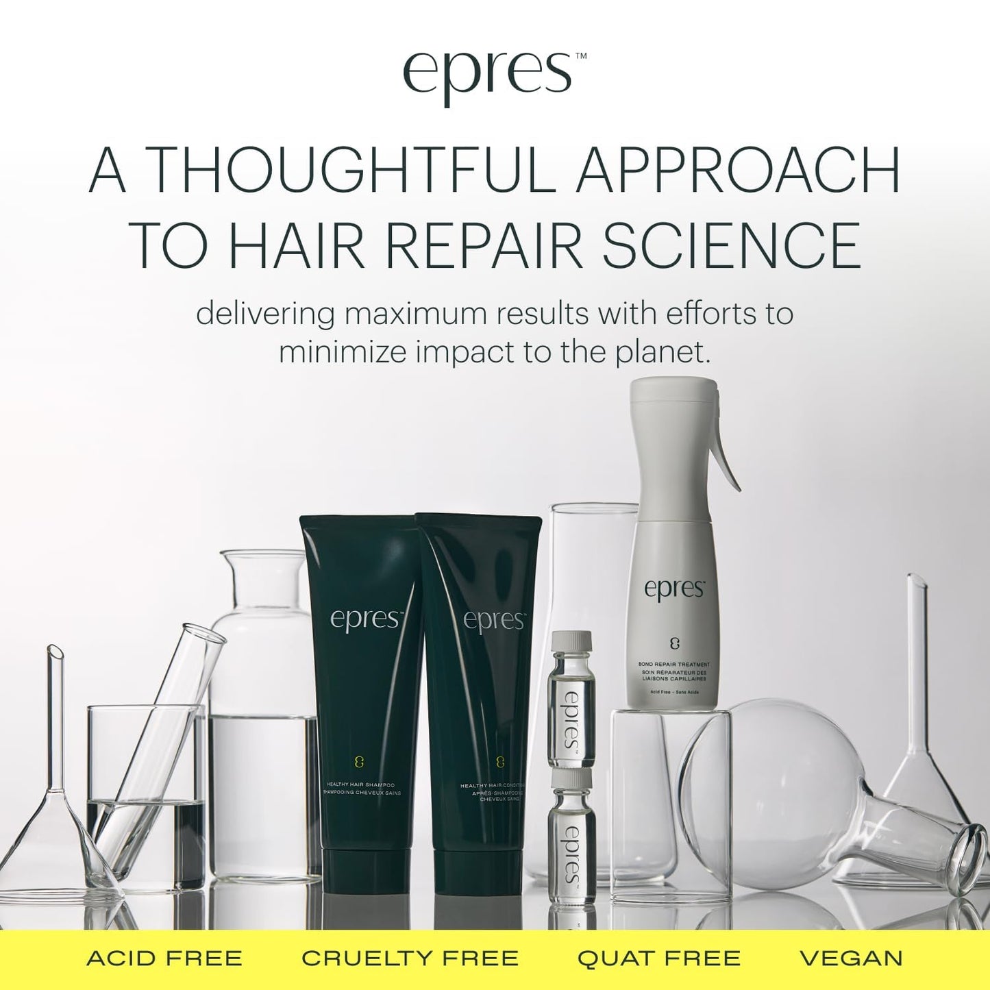 epres Healthy Hair Shampoo, Bond Repair for Stronger Hair, Thinner Quat-Free Formula Backed By Science, Lightweight Non Stripping, Scalp Care, 32 oz