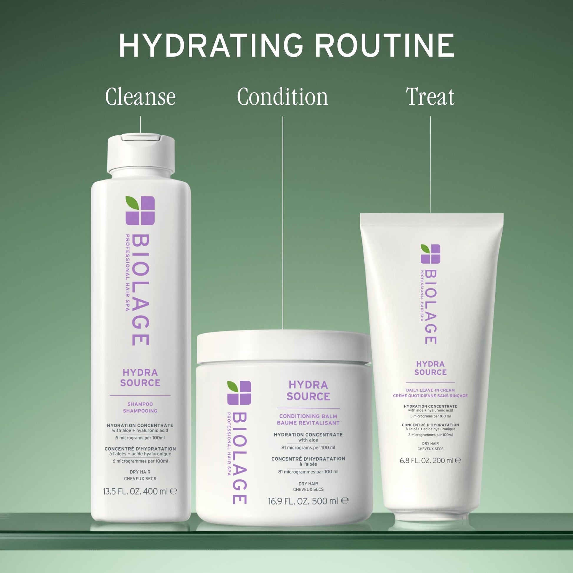 Dim Gray Biolage Hydra Source Conditioning Balm - Moisturizes, Detangles & Adds Softness, For Dry Hair, Infused with Fermented Aloe & Micro-Filtered Hyaluronic Acid, Vegan & Paraben-Free, 1.7 Fl Oz