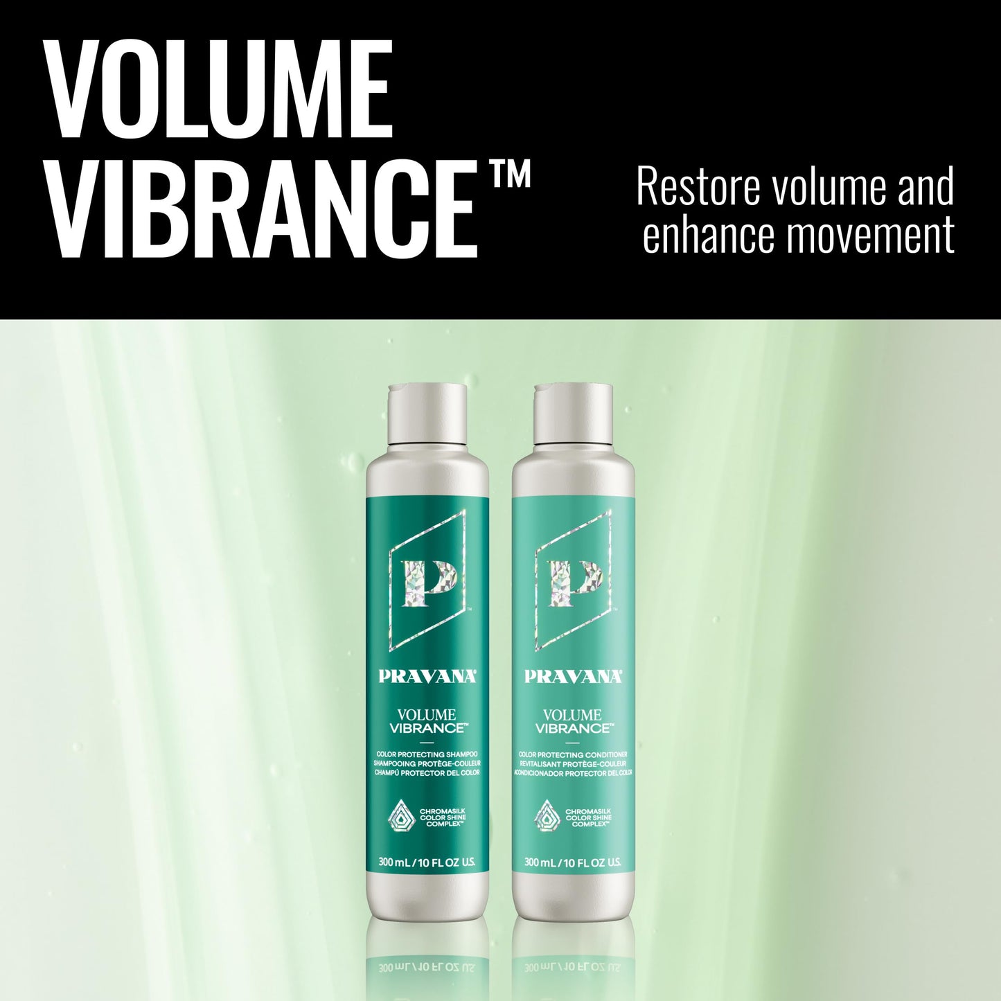 PRAVANA Volume Vibrance Shampoo | Adds Lightweight Volume, Lift & Fullness | For Fine, Color-Treated Hair | Strengthens, Thickens & Reduces Breakage | Chromasilk Enhances Shine & Protection | 10 Fl Oz