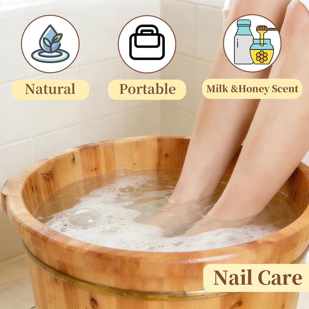 RAQEHO Manicure Spa Tablets 8oz - Milk & Honey Soak Balls, Moisturizing Tablets, Cuticle Softener for Foot and Hand Soak Pedicure Spa Supplies Manicure Tools Nail Salon & Tavel Esenntial（40count）