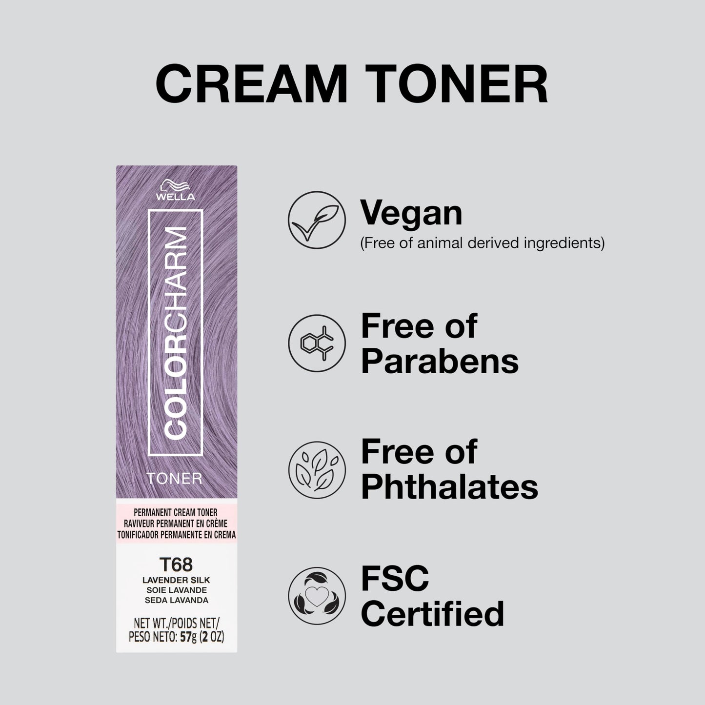 COLORCHARM Permanent Cream Toner | Neutralize Brass | Free of Animal-Derived Ingredients, Parabens & Gluten Free | T16 Polar Ice | 2 oz