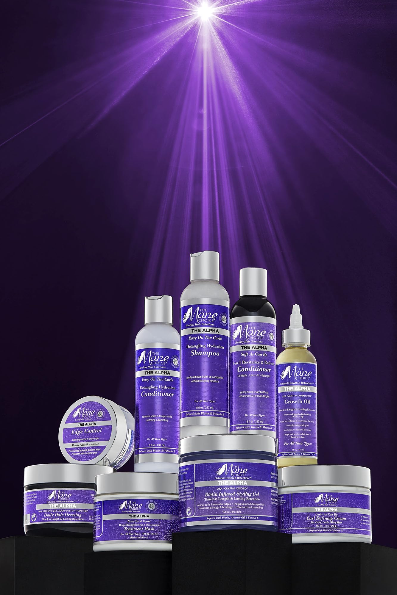 The Mane Choice The Alpha Curly As Can Be Curl Defining Cream, 12 oz, définit, hydrate et lisse les frisottis, crème pour cheveux bouclés, ondulés et frisés, enrichie en biotine et vitamine E, sans parabène