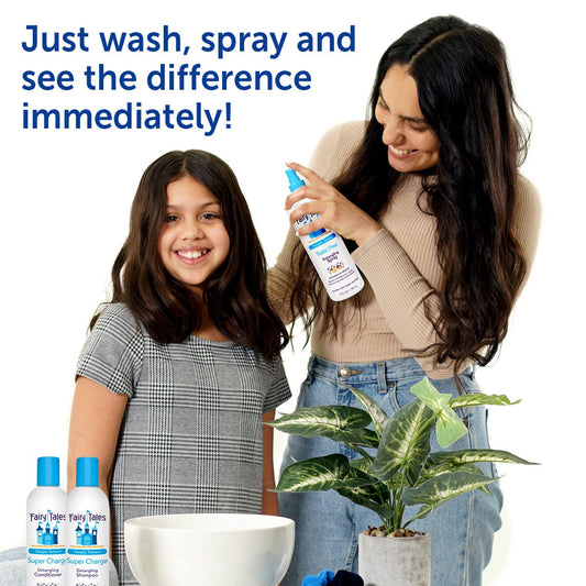 White Smoke Fairy Tales Tangle Tamer Static Free Detangling Spray - Detangler Spray for Kids - Paraben Free, Sulfate Free, Gluten Free, Nut Free - 12 oz