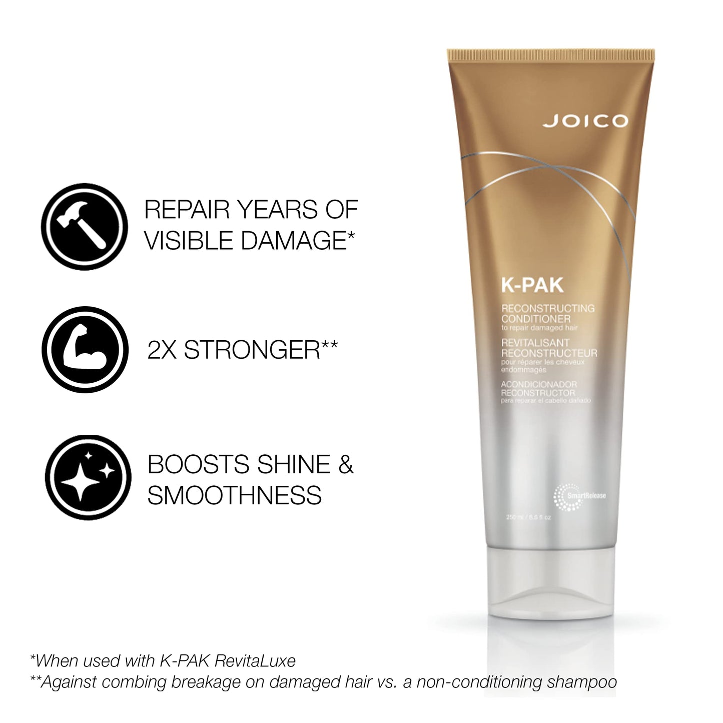 Joico K-PAK 每日洗发水和护发素套装，修复受损，10.1 盎司