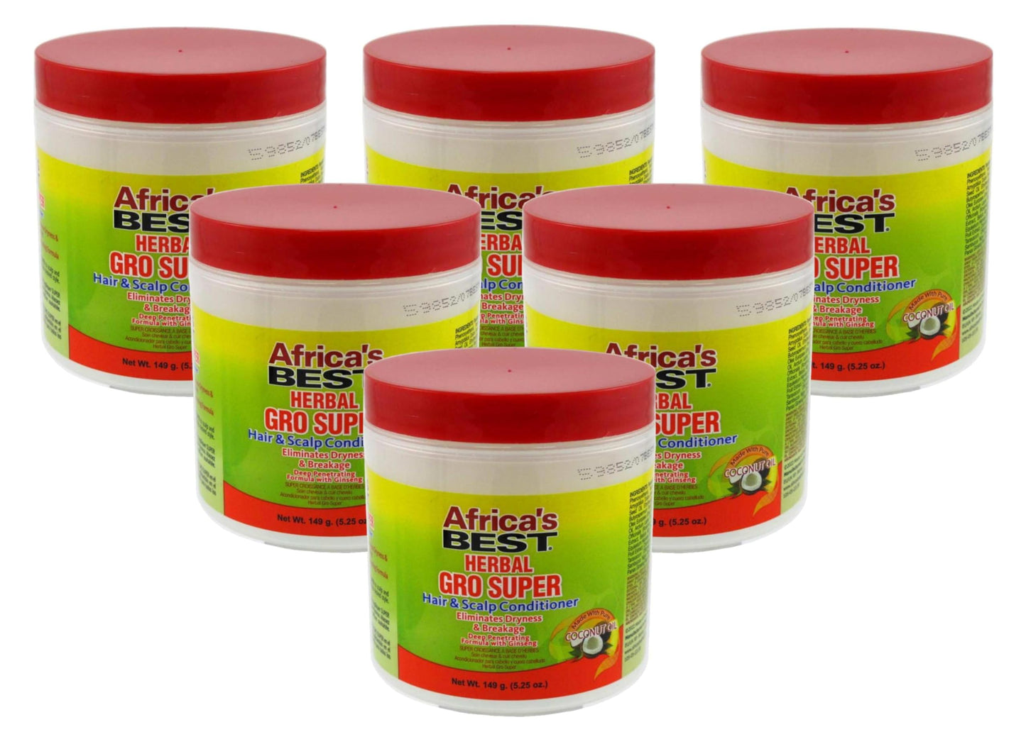 Africas Best Gro Herbal Super 5.25 Ounce Jar (155ml) (Pack of 6)