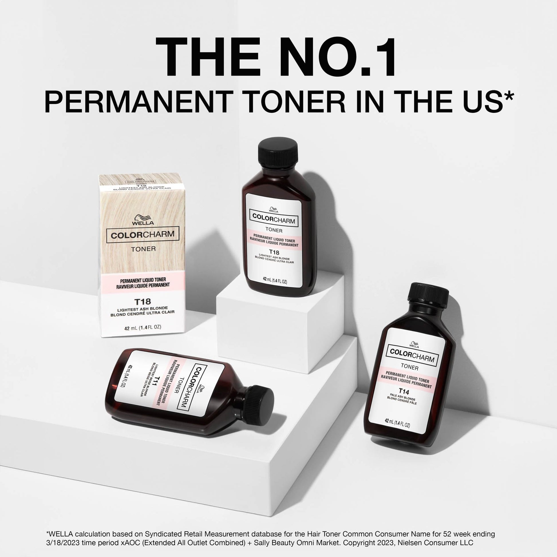 Lavender COLORCHARM Permanent Liquid Toners | Neutralize Brass | Free of Parabens | Vegan | T10 Pale Blonde | 1.4 Fl Oz