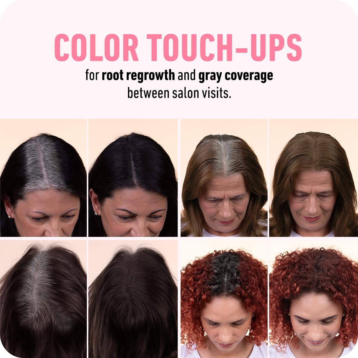 White Smoke BOLDIFY Hairline Powder - Water-Resistant Root Touch Up Hair Color for Gray Coverage - 24-Hour Stain-Proof, Mess-Free Hair Powder for Thinning Hair - Light Brown