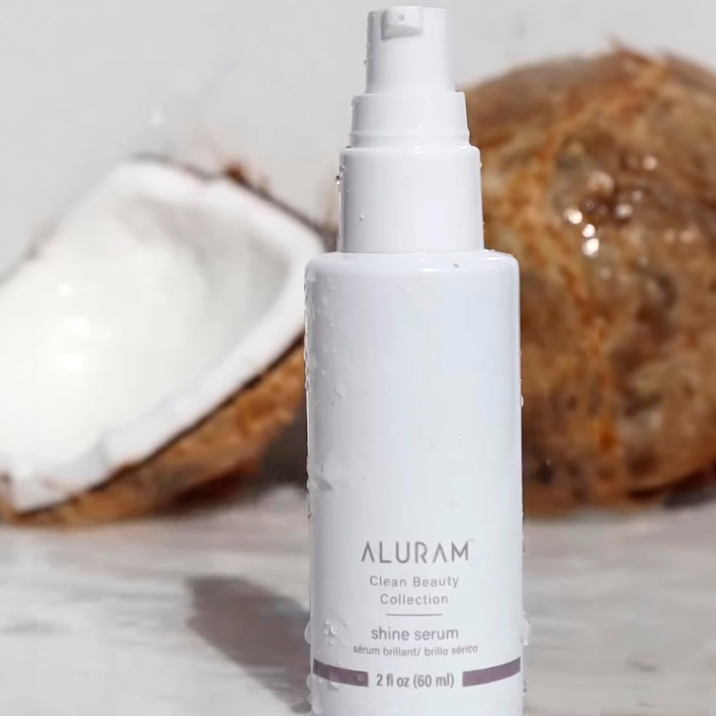ALURAM Coconut Water Shine Serum, Frizz Elimination & Radiant Gloss for All Hair Types, 2 Fl Oz