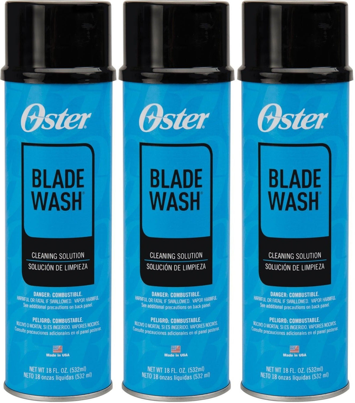 Black (3 Pack) Oster Blade Wash Liquid Blade Dip, 18-Ounces