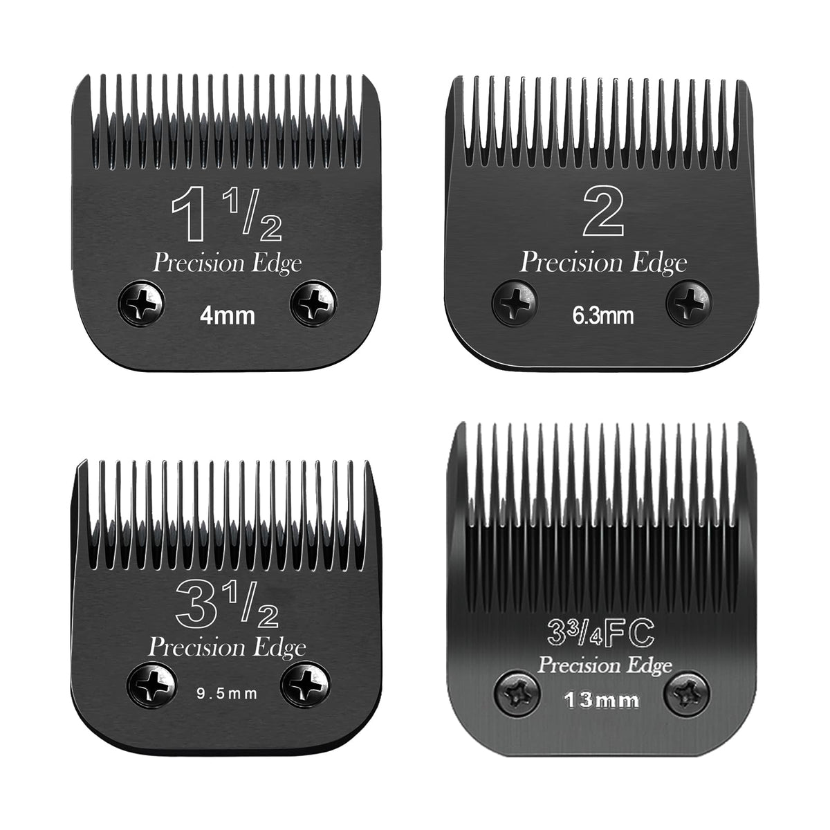 Dark Slate Gray 4 Pcs Professional Detachable Replacement Stainless steel knife set,compatible with Andis AGC,BDC,BGC,MBG Series,oster Classic 76/Star-Teq/Power-Teq Clippers，Cut Length 5/32-Inch to 1/2-Inch