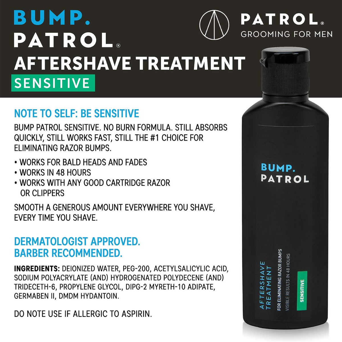 Bump Patrol Sensitive Strength Aftershave Treatment Serum – Razor Bump ...
