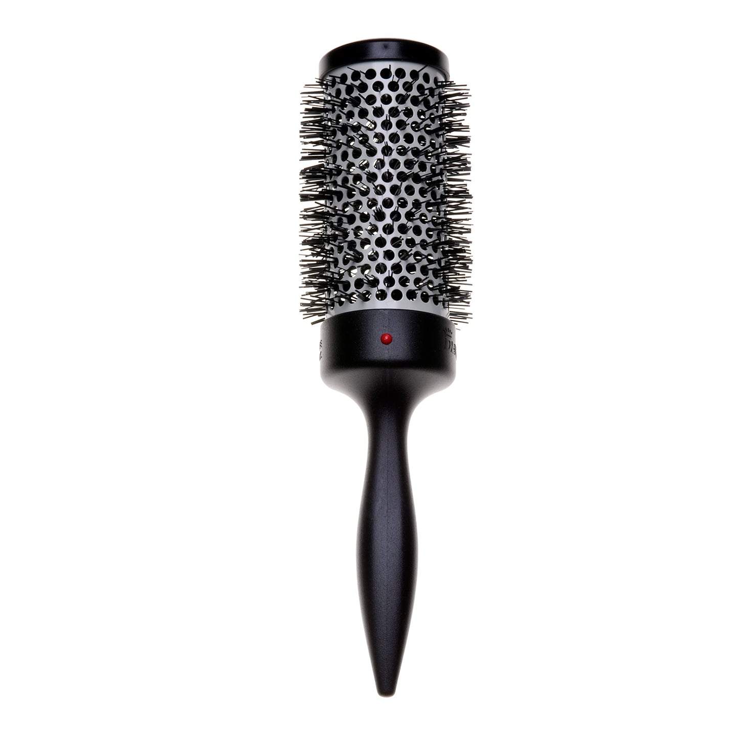 Denman (D76) Thermoceramic Vented Barrel Round Hair Brush with Nylon Bristles for Fast Drying, Volume and Creating Movement in the Hair, Black and White