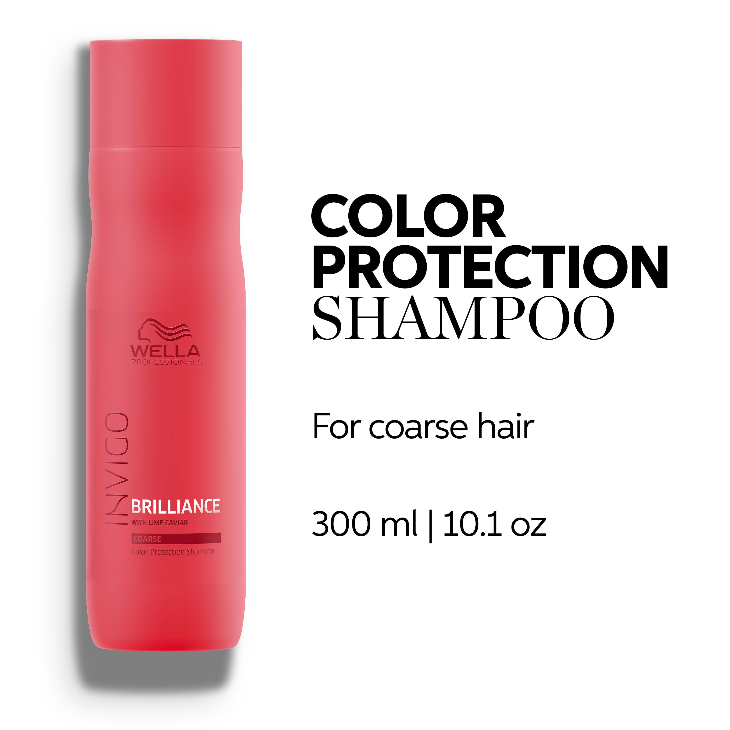 Wella Professionals Invigo Brilliance Shampoo for Coarse Hair | Color Protection & Vibrancy | 10.1 Fl Oz