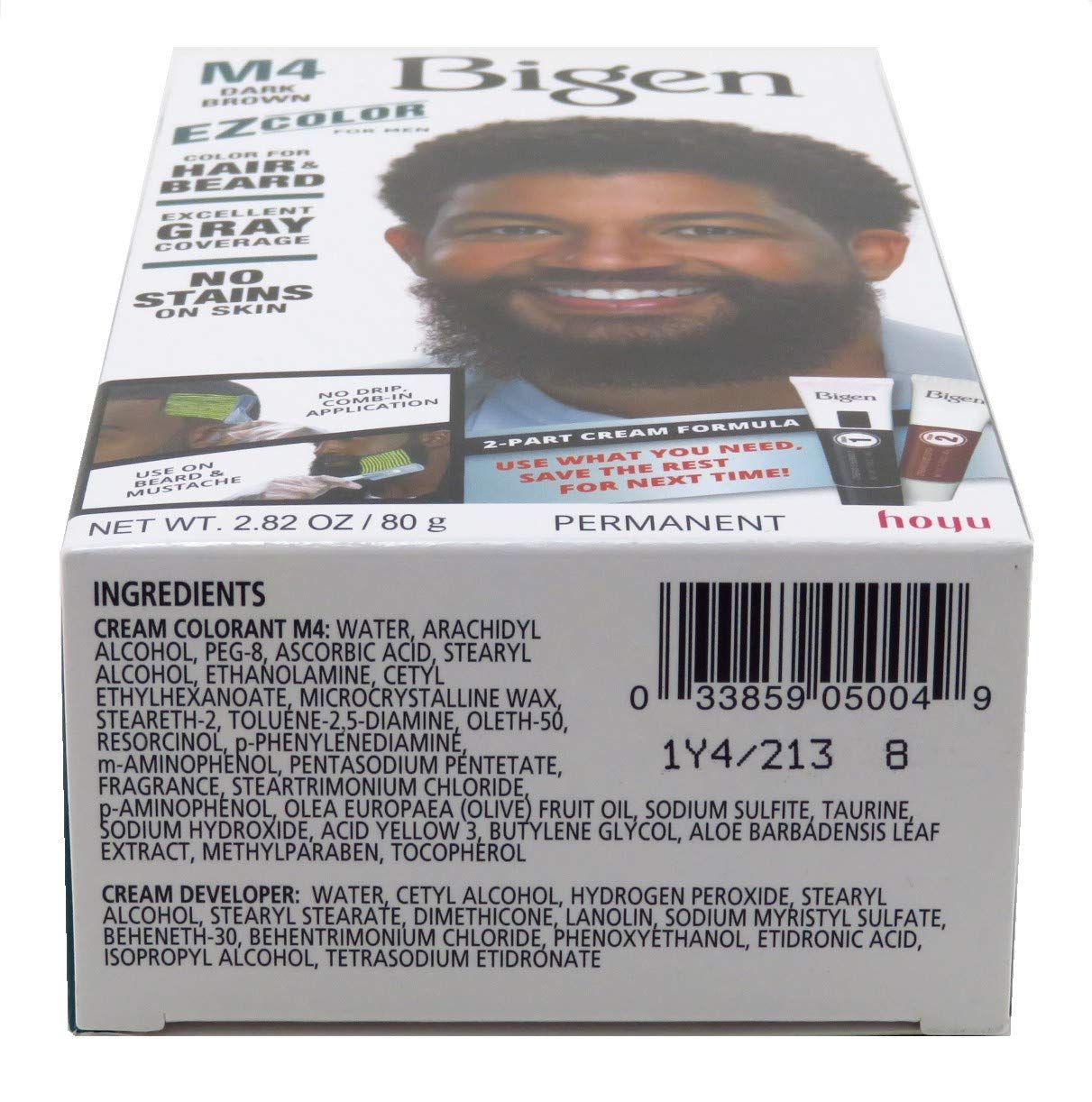 Dark Gray Bigen Ez Color For Men M4 Dark Brown Kit (Pack of 3)