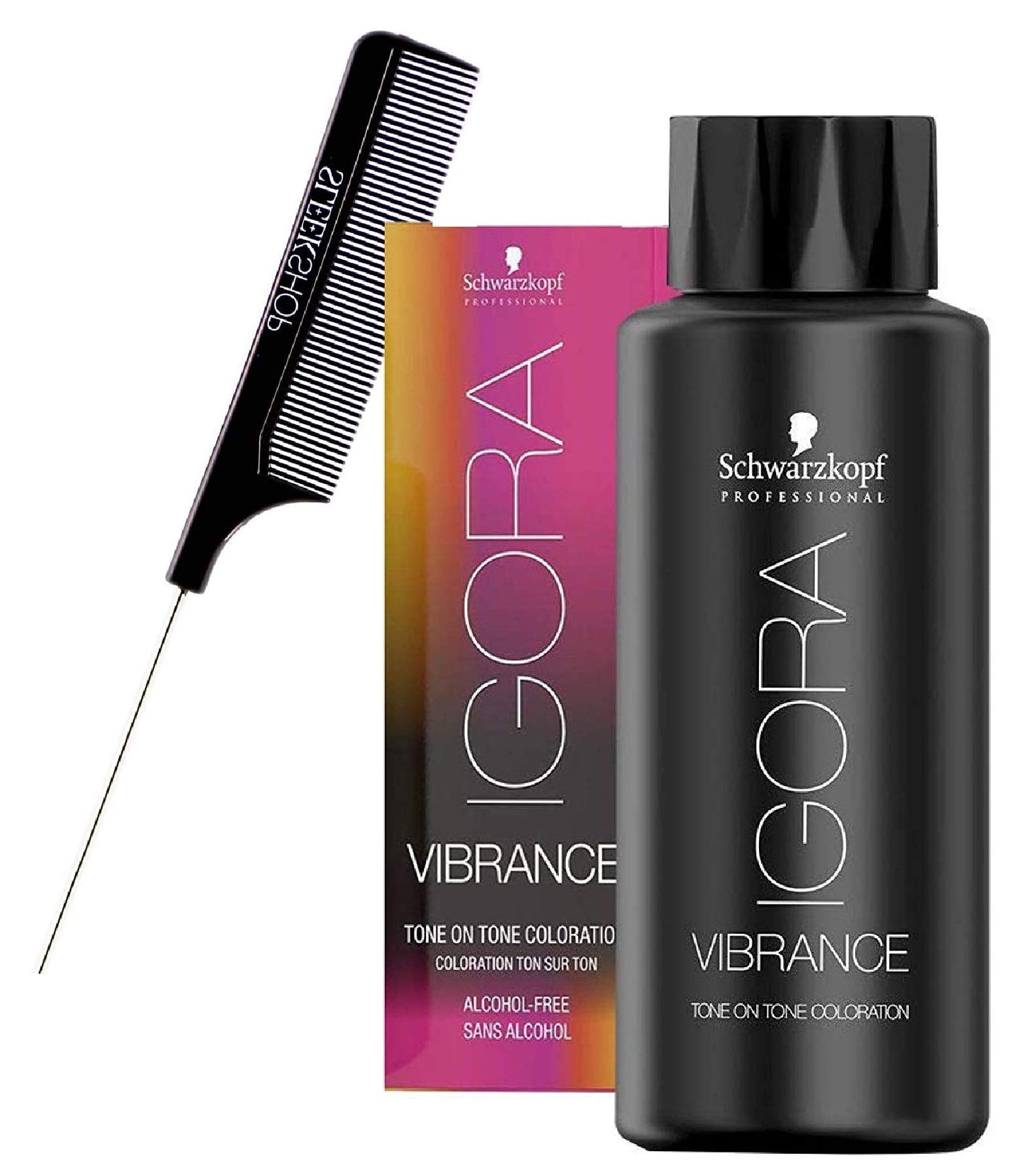 Schwarzköpf IGORA Vibrance Tone on Tone Coloration Demi-Permanent Hair Color Dye, Liquid Haircolor (w/Comb) Lasts 25 Shampoo (8-46 Light Blonde Beige Chocolate)
