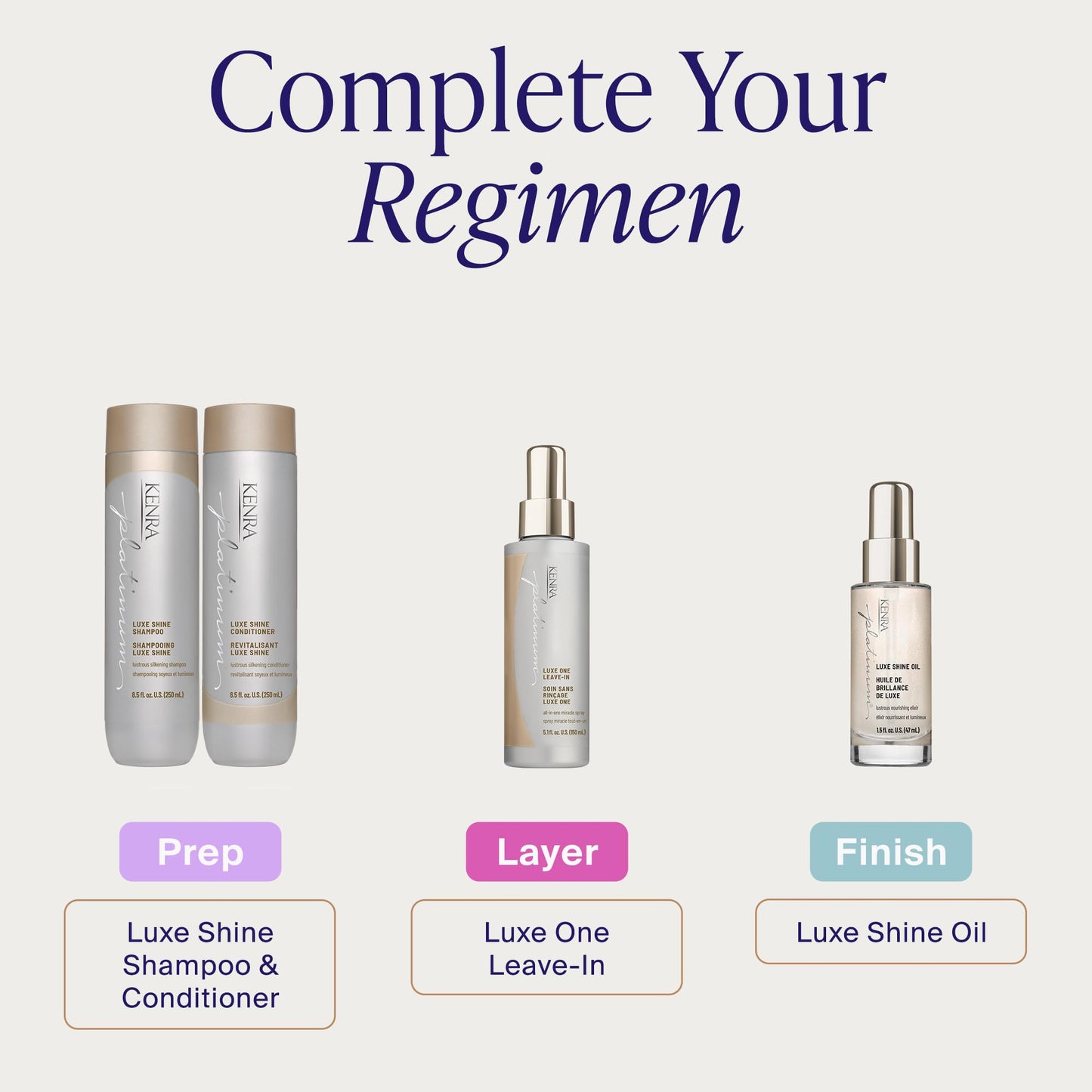 Lavender Kenra Platinum Luxe Shine Conditioner | High Shine | Smoothing Conditioner for Frizzy Hair | For Dull Hair | Sulfate Free | Color Safe 33.8oz