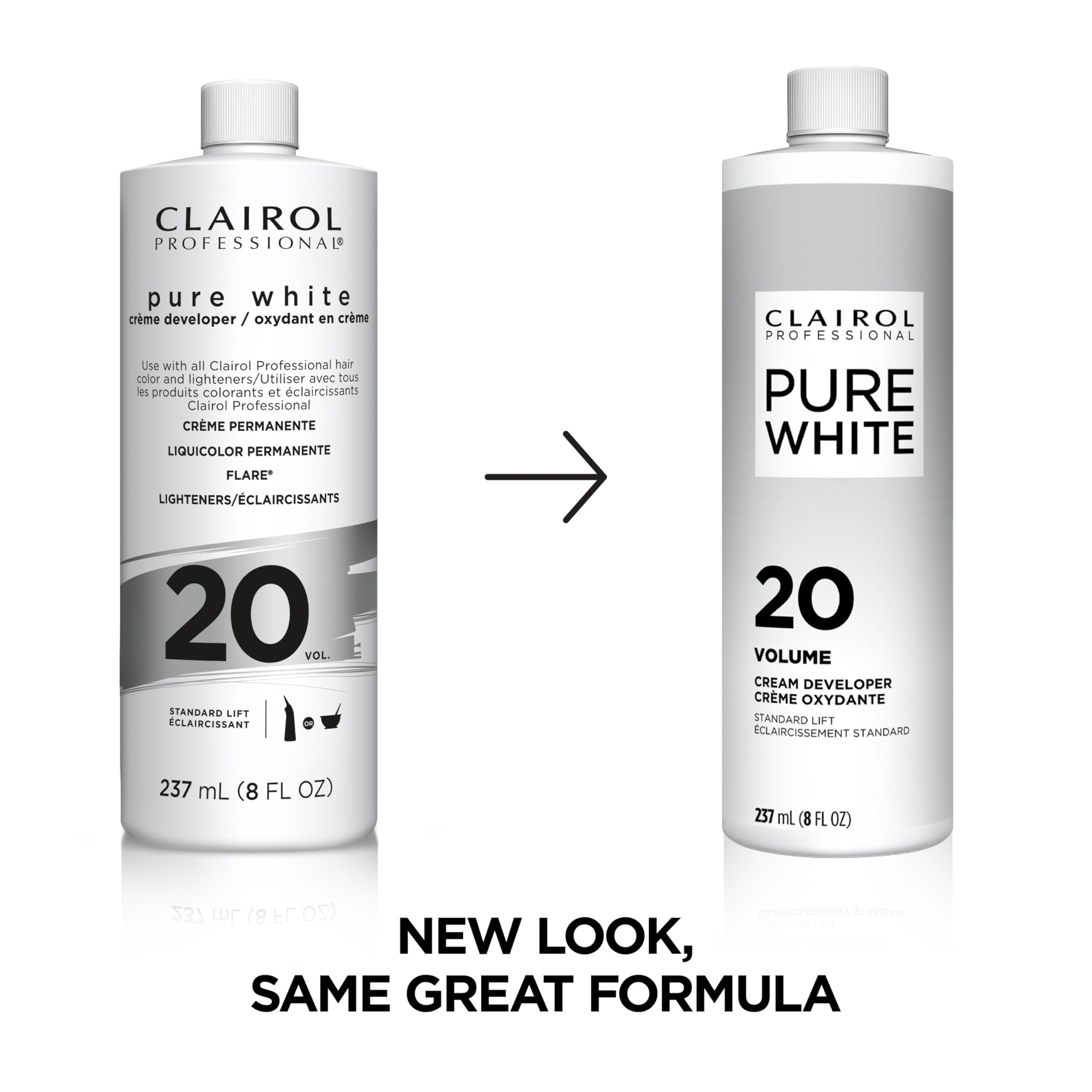 Clairol Professional Pure White 20 volume Crème Developer, 16 oz (Pack of 1)