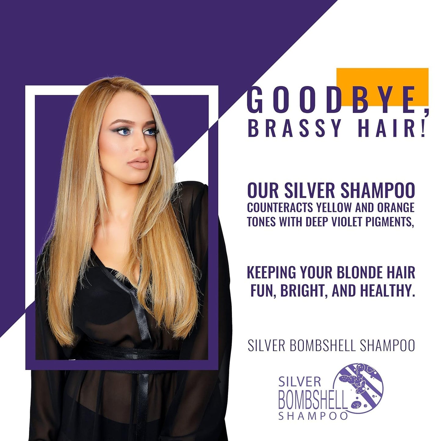 GK HAIR Global Keratin Moisturizing Conditioner and Silver Bombshell Purple Shampoo Set for Blonde & Gray Hair – Hydrating, Color-Protecting Formula for Damaged, Frizz Control & Damage Repair