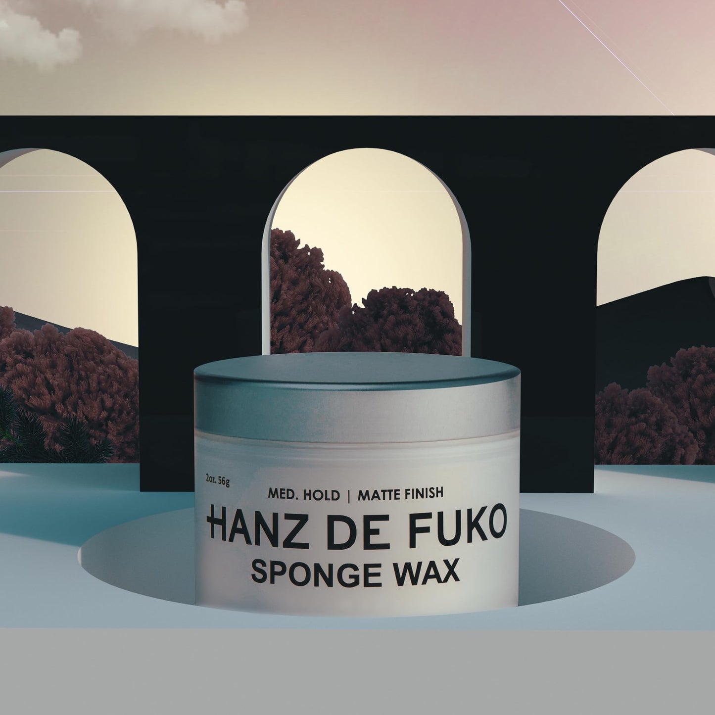 Hanz de Fuko Sponge-Wax – Cire coiffante premium pour hommes, tenue moyenne et fini semi-mat – 57 g